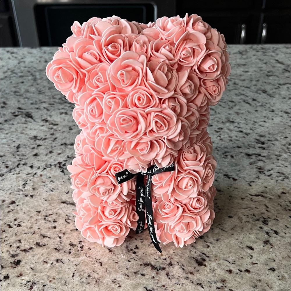 Pink Rose Teddy Bear